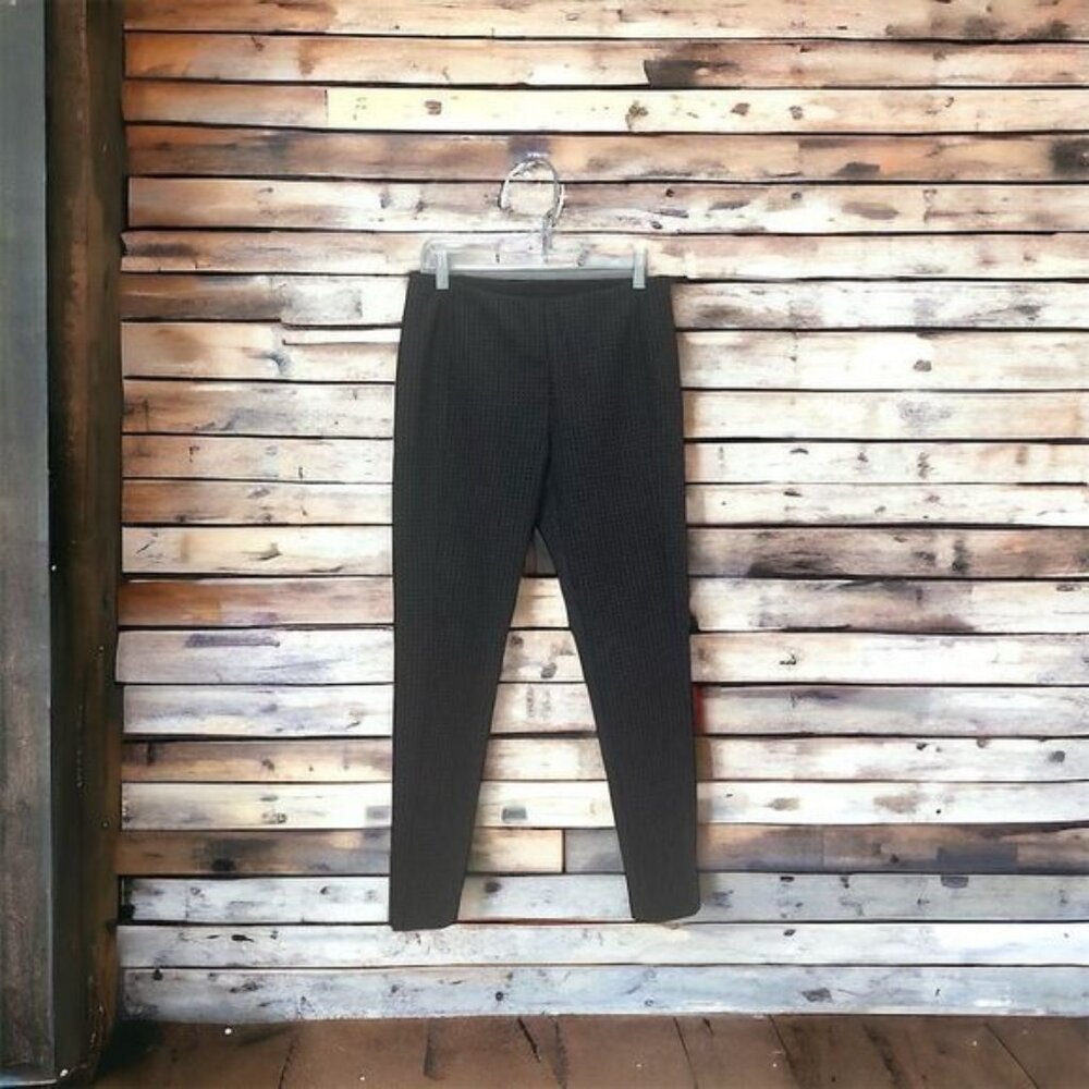 Premise Women's Black Textured Compression Pants Elastic Waistband Sz 6 Casual